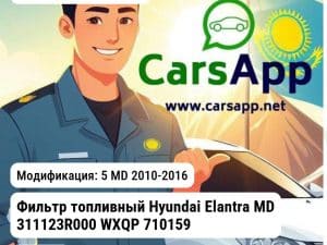 Hyundai Elantra Фильтр топливный Hyundai Elantra MD 311123R000 WXQP 710159 710159 5 MD