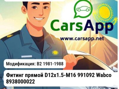 Volkswagen Passat Фитинг прямой D12x1.5-M16 991092 Wabco 8938000022 8938000022 B2