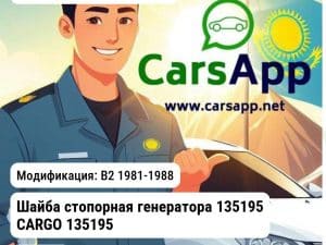 Volkswagen Passat Шайба стопорная генератора 135195 CARGO 135195 135195 B2