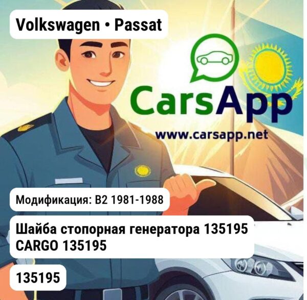 Volkswagen Passat Шайба стопорная генератора 135195 CARGO 135195 135195 B2