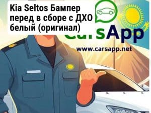 Kia Seltos Бампер перед в сборе с ДХО белый (оригинал) KST-127