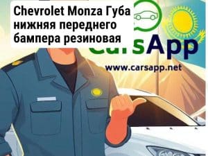 Chevrolet Monza Губа нижняя переднего бампера резиновая (высококачественный дубликат) CM-29