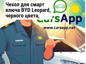 Чехол для смарт ключа BYD Leopard, черного цвета, материал нубук