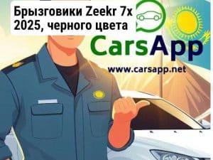 Брызговики Zeekr 7x 2025, черного цвета
