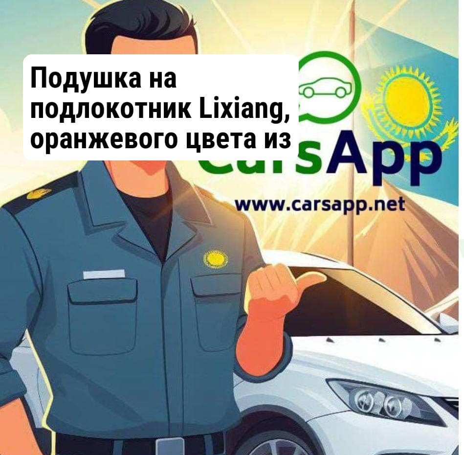 Подушка на подлокотник Lixiang, оранжевого цвета из эко кожи