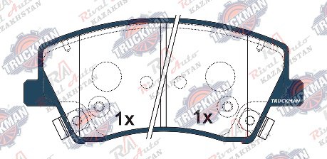 Hyundai Elantra Тормозные колодки передние (Truckman Orange) GDB8029