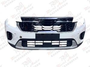 KIA Seltos Бампер перед в сборе с ДХО белый (оригинал) KST-127