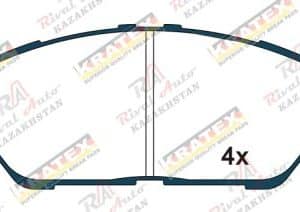 KRATEX Lexus ES300/330 3.0L 3.3L 2002-2006, Toyota Camry 35 (MCV30) 3.0L 2004-2006 (евро), Previa (ACR30) 2003-2006, Estima/Emina (ACR30) 2.4L 3.0L 2003-2006, Alphard (ANH10W) 2.4L 3.0L 2002-2008, Windom (MCV30) 3.0L 2001-2006, Avalon (GSX30) 3.5L 2005-2007, Sienna (MCL20/GSL20) 3.3L 3.5L 2003-2010, Solara (ACV30) 2.4L 3.0L 2003-2008, Caldina (ST246W) 2.0T 2002-2007, Tacoma 2.7L 4.0L 2004-2015   передние GDB7677