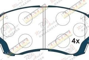 KRATEX Toyota Camry 10 3.0L 1991-1996, Camry 25 2.2L 2000-2002, Windom 2.5L 3.0L 1991-1996, Aristo 3.0L 1991-1997, Sienna 3.0L 1997-2003, Avalon 3.0L 1993-2000, Chaser 2.5L 1992-2001, Mark II 2.5L 1996-2001, Cresta 2.5L 1992-2001, Lexus ES300 3.0L 1991-1996, SC300 3.0L 1991-1998 передние GDB1142