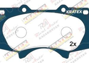 KRATEX Toyota Land Cruiser Prado 120/150 2.7L 4.0L 2002-2024, 4 Runner 4.0L 2002-2023, FJ Cruiser 4.0L 2006-2022, Sequoia 4.7L 2000-2007, Fortuner 2005-2022, Hilux 2.8L 3.0L 4.0L 2015-- Tundra 4.0L 4.7L 2000-2007, Lexus GX460/GX470 2002-2024, Mitsubishi Pajero 3.8L 2006-2021, JAC T6 2.0T 2018-- T8 Pro 2.0T 2020-- T9 2.0T 2023-- передние GDB3364