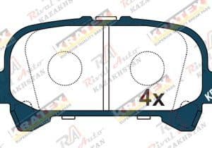 KRATEX Toyota Camry 30/35 2.4L 3.0L 2002-2006 (америка), Solara coupe 2.4L 3.0L 3.3L 1998-2008, Avalon (MCX20L/GSX30L) 3.0L 3.5l 2005-2012 задние GDB7200