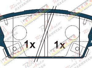 KRATEX KIA K7 2.4L 2.5L 3.0L 2016-2019, Cadenza 3.3L 2016-2019 (америка)  Hyundai Grandeur 2.4L 3.0L 2017-2019                                                (механ. ручник) задние KR1291
