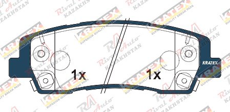 KRATEX Hyundai Staria 2.2L 3.5L 2021-- задние KR1311