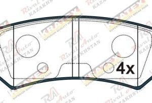 KRATEX Daewoo Gentra 1.5L 2013-2016  Ravon Gentra 1.5L 2016-2018, Chevrolet Lacceti 1.6L 1.8L 2.0L 2003-2014, Nubira 1.6L 2016--   задние GDB4178