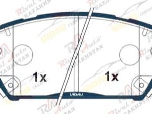 Тормозные колодки UIDNU Ceramic KIA K7 2.4L 2.5L 3.0L 2016-2021, Cadenza 3.3L 2016-2021  Hyundai Grandeur 2.4L 2.5L 3.0L 3.3L 2017-- Azera 3.0L 3.5L 2017--  (керамические)  передние SP1986