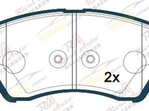 Тормозные колодки UIDNU Ceramic Hyundai Accent 2011-- Avante/ Elantra 2011-2015, i20 2014--, i30 2011-2017 Bayon 2021--, Kia Rio 2011--Cerato 2011-2016,  Cee'd 2012-2015, Carens 2016-2018, Forte 2015-2018, Stonic 1.0T 2017--  (керамические)   передние 1488.00