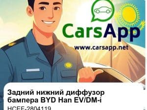 Задний нижний диффузор бампера для BYD Han EV / DM-i, оригинал (HCEF-2804119)