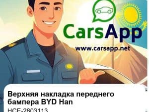 Верхняя декоративная накладка переднего бампера для BYD Han DM-i / EV, оригинал (HCE-2803113)