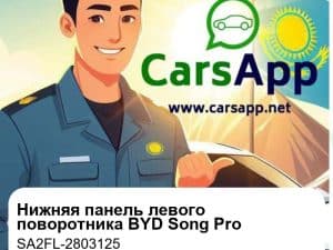 Нижняя декоративная панель переднего левого указателя поворота для BYD Song Pro DM-i / второго поколения Song Pro, оригинал (SA2FL-2803125)