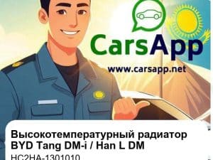 Высокотемпературный радиатор в сборе для BYD Tang DM-i / Han L DM, оригинал (HC2HA-1301010)
