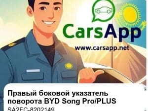 Правый наружный боковой указатель поворота заднего вида для BYD Song Pro / Song PLUS DM-i / EV, оригинал (SA2FC-8202149)