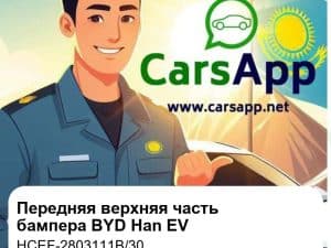 Передняя верхняя часть бампера без покраски для BYD Han EV / Han EV Champion / Han EV Genesis / Han EV Honor, оригинал (HCEF-2803111B/30)