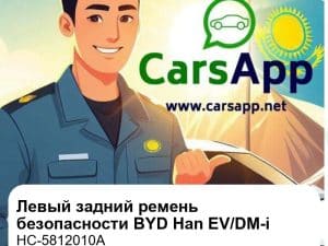 Левый задний ремень безопасности в сборе для BYD Han EV / DM-i, оригинал (HC-5812010A)
