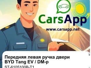 Передняя левая наружная ручка двери в сборе для BYD Tang EV / DM-p, оригинал (ST-6105100B-T1)