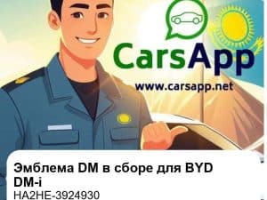Эмблема DM в сборе для BYD Song L DM-i / BYD Seal DM-i / BYD Han L DM, оригинал (HA2HE-3924930)