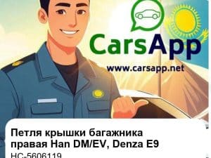 Задняя правая петля крышки багажника для Han DM / Han EV / Denza E9, оригинал (HC-5606119)