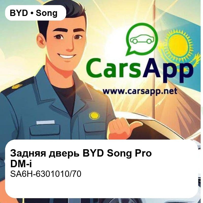 Задняя дверь в сборе для BYD Song Pro DM-i, оригинал (SA6H-6301010/70)