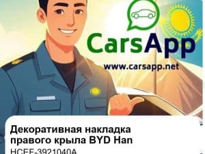 Декоративная накладка правого крыла для BYD Han EV / Han DM-i, оригинал (HCEF-3921040A)