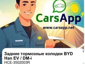 Задние тормозные колодки в сборе для BYD Han EV / DM-i, оригинал (HCE-3502003R)