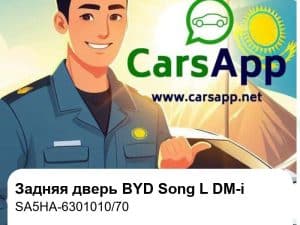 Задняя дверь в сборе для BYD Song L DM-i, оригинал (SA5HA-6301010/70)
