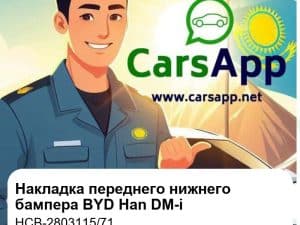 Декоративная накладка средней части переднего нижнего бампера для BYD Han DM-i, оригинал (HCB-2803115/71)