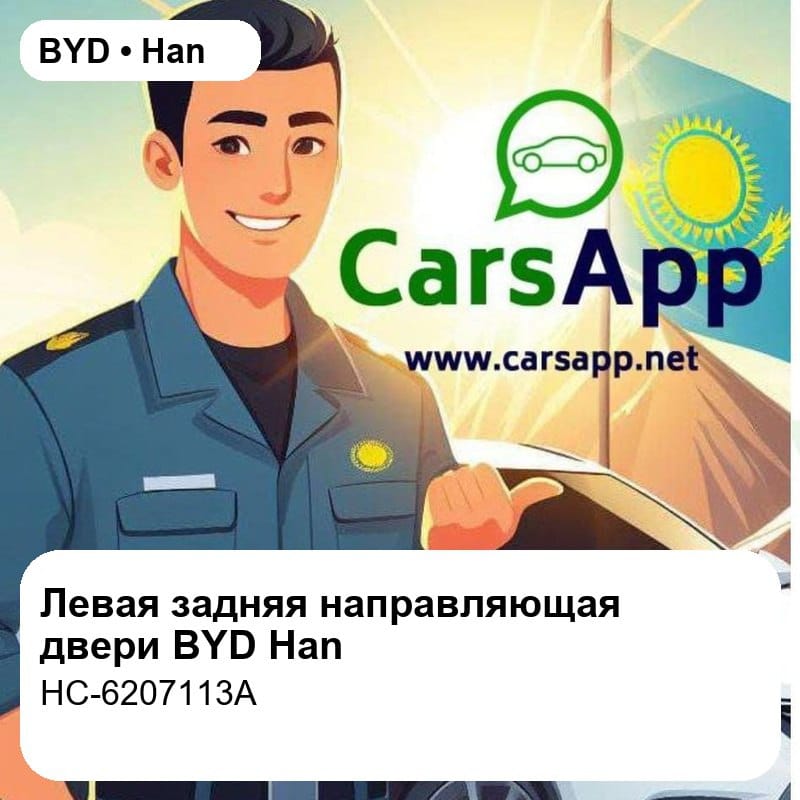 Левая задняя направляющая обшивки двери для BYD Han EV / DM-i / EV, оригинал (HC-6207113A)