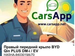 Правый передний крыло в сборе для BYD Qin PLUS DM-i / EV, оригинал (HA5HA-8403019A/70)