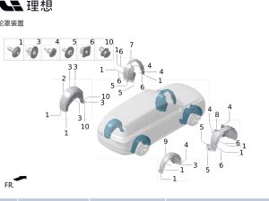 Левое заднее колесо в сборе X01-55120031 для Lixiang L9 2022-2023