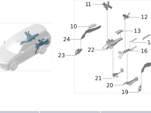 Правая задняя продольная балка задний сегмент в сборе X01-90000176 для Lixiang L9 2022-2023