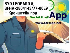 BYD LEOPARD 5,  SFHA-2804143/77-00E9 — Кронштейн под задний левый фонарь номерного знака — матово-серебристый 14252030-00