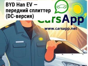 BYD Han EV — передний сплиттер (DC-версия) карбоновая текстура