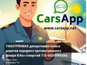 Chery Tiggo 7 Pro Max декоративная полоса решетки переднего противотуманного фонаря R/без отверстий T1E-602000953AA